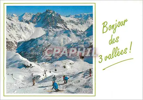 Moderne Karte Savoie France les 3 Vallees Secteur Platieres Piste du Bouquetin Glacier de la Vanoise et Aiguil