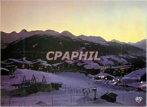 Cartes postales moderne Les Arcs Nuit sur la Station