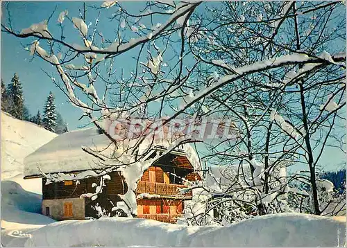 Moderne Karte Neige et Soleil le Chalet sous la Neige