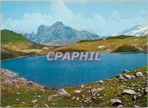 Cartes postales moderne Courchevel (Savoie) le Lac Merlet au Fond la Breche de la Porletta l'Aiguille de Mey (2844m)