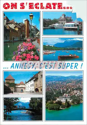 Moderne Karte Annecy c'est Super on s'Eclate (Haute Savoie)