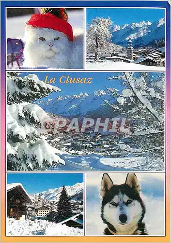 Cartes postales moderne La Clusaz Altitude 1100 2650 m Station des Aravis Haute Savoie France Le Village apres une Chute
