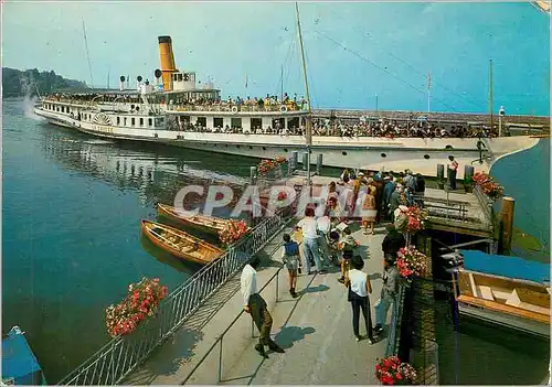 Cartes postales moderne Thonon les Bains (Hte Savoie) Passage du Bateau