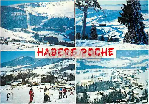 Cartes postales moderne Habere Poche (Hte Savoie) alt 1000 1600 m Vue Generales Les Pistes
