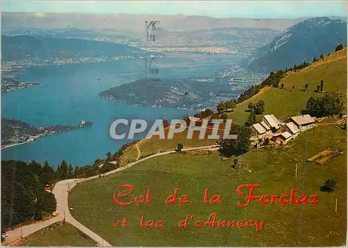 Cartes postales moderne Le Col de la Forclaz de Montmin (Haute Savoie) alt 1143 m Vue sur le Lac d'Annecy