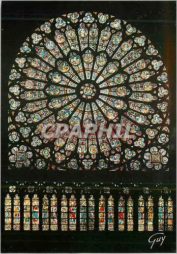 Cartes postales moderne Paris et ses Merveilles La Cathedrale Notre Dame La Rose Nord Executee en 1270