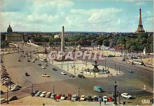 Cartes postales moderne Paris Place de la Concorde Tour Eiffel