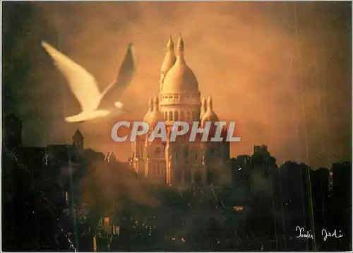 Cartes postales moderne Lumiere et Scenes de Paris La Basilique du Sacre Coeur de Montmartre