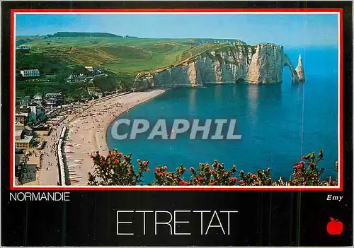Cartes postales moderne Etretat (Seine Maritime) Normandie La Plage La Porte d'Aval et l'Aiguille