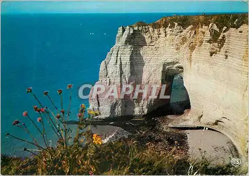 Moderne Karte Dieppe (Seine Maritime) La Manneporte est une des Falaises dont Onesime Reclus