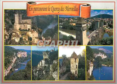 Moderne Karte En Parcourant le Quercy des Merveilles St Cirq Lapopie Cahors Bouzies Rocamadour Carennac Belcas