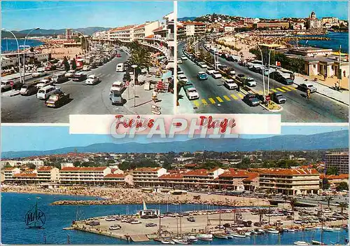 Cartes postales moderne Frejus Plage La Cote d'Azur Le Boulevard La Plage et le Boulevard de la Liberation Le Port Batea