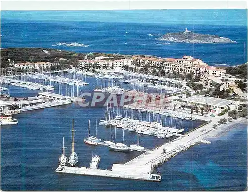 Cartes postales moderne Ile des Embiez Lumiere et Beaute de la Cote d'Azur Vue aerienne du Port Bateaux