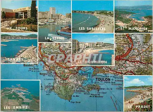 Cartes postales moderne Souvenir de la Cote Varoise Lumiere et Beaute de la Cote d'Azur Six Fours La Seyne Les Sablettes