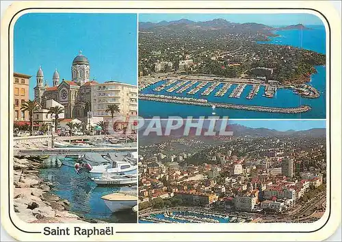Moderne Karte Saint Raphael Reflets de la Cote d'Azur Bateaux