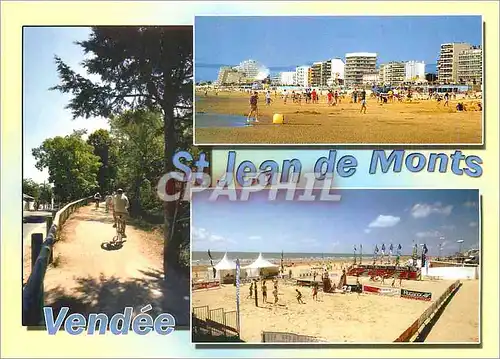 Cartes postales moderne Saint Jean de Monts (Vendee) Promenade pres des Tonnelles La Plage Volley-Ball Volley Ball