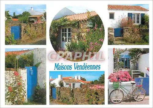 Cartes postales moderne Maisons Vendeennes Le Vendee Pittoresque Velo Cycle