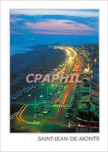 Cartes postales moderne Saint Jean de Monts (Vendee) La Cote Bleue Esplanade de la Mer et la Plage au Crepuscule