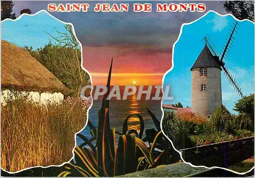 Moderne Karte Saint Jean de Monts Vendee