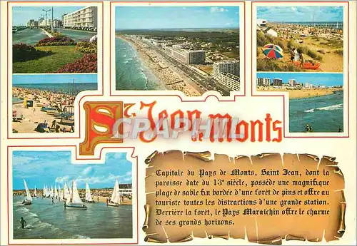 Cartes postales moderne Saint Jean de Monts La Vendee Touristique