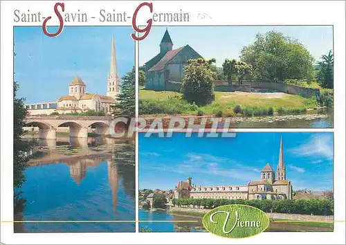 Moderne Karte Vienne Saint Savin Saint Germain