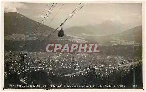 Moderne Karte Innsbruck Nordkettenbahn Blick auf Innsbruck Patscher Kofel u Serles