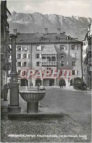 Moderne Karte Innsbruck Herzog Friendrichstrasse mit Goldenem Dachl