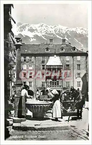 Cartes postales moderne Innsbruck Goldenem Dachl Folklore Cheval