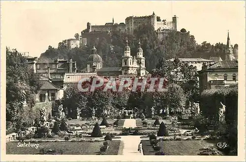 Cartes postales moderne Salzburg Mirabellgarten mit Dom u Festung