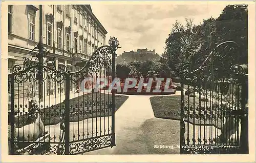 Moderne Karte Salzburg Mirabellgarten g d Festung