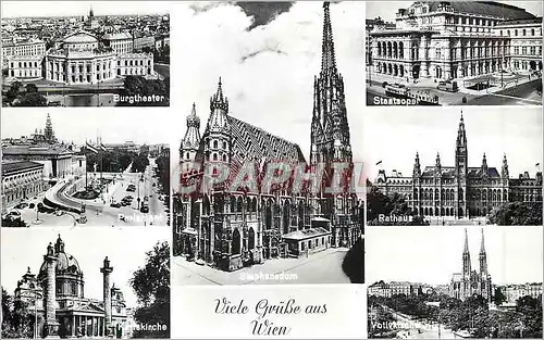 Moderne Karte Viel GruBe aus Wien