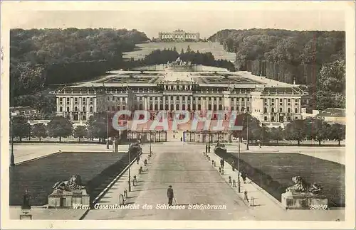 Moderne Karte Wien Gesamtansicht des Schlosses Schonbrunn