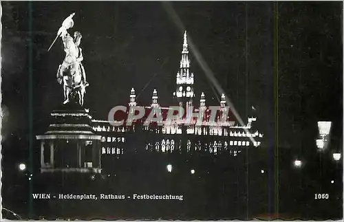 Moderne Karte Wien Heldenplatz Rathaus Festbeleuchtung