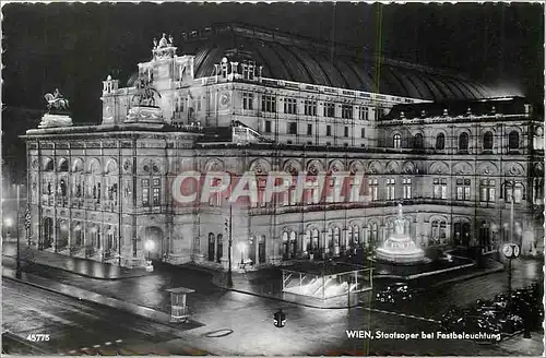 Cartes postales moderne Wien Staatsoper bel Festbeleuchtung