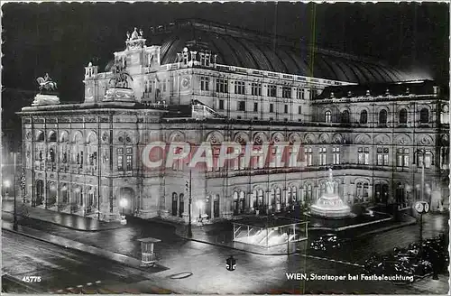 Moderne Karte Wien Staatsoper bel Festbeleuchtung