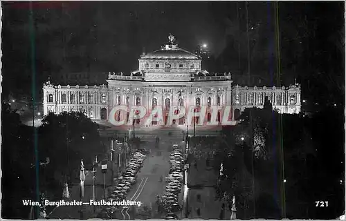 Cartes postales moderne Wien Burgtheater Festbeleuchtung
