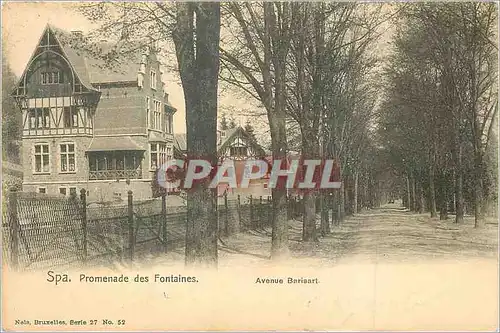 Cartes postales Spa Promenade des Fontaines Avenue Barisart