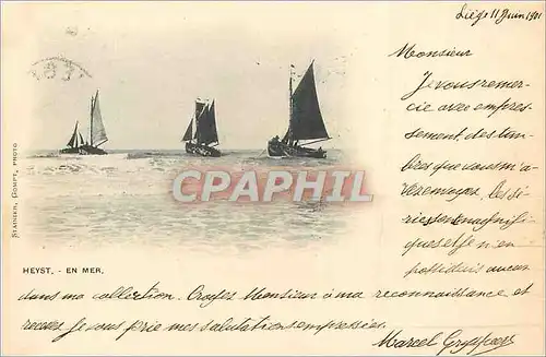 Cartes postales Heyst en Mer Bateaux