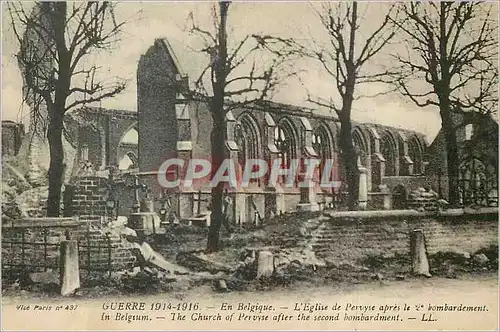 Ansichtskarte AK La Guerre 1914 1916 En Belgique L'Eglise de Pervyse apres le 2e Bombardement Militaria