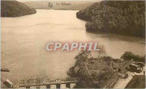 Cartes postales La Gileppe Vue du Lac avec les Vannes de Decharge du Deversoir rive Gauche