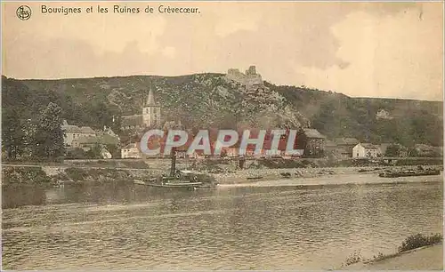 Ansichtskarte AK Bouvignes et les Ruines de Crevecoeur Bateau