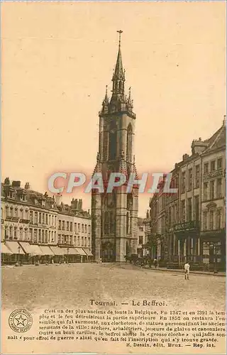 Ansichtskarte AK Tournai Le Beffroi C'est un des plus anciens de toute la Belgique