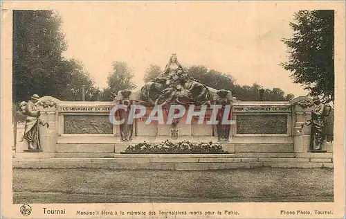 Cartes postales Tournai Monument eleve a la memoire des Tournaisiens Morts pour la Patrie