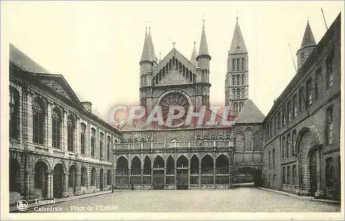 Cartes postales Tournai Cathedrale Place de l'Eveche
