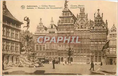 Cartes postales Antwerpen Anvers Maisons des Corporations (Grand'place)