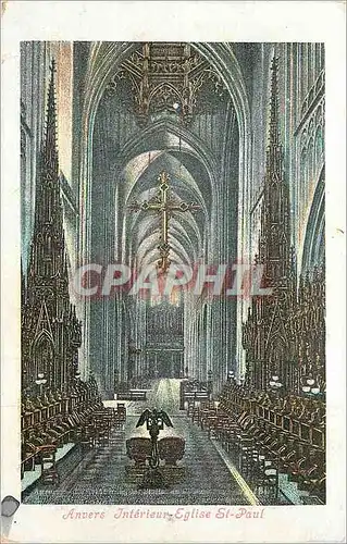 Cartes postales Anvers Interieur Eglise St Paul