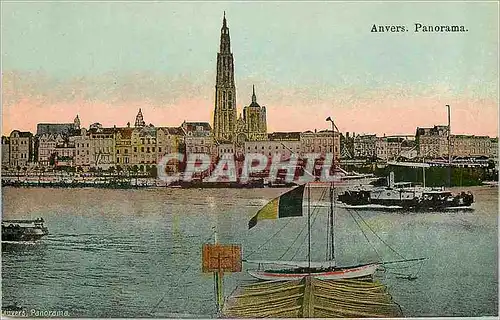 Cartes postales Anvers Panorama Bateau