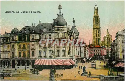 Cartes postales Anvers le Canal du Sucre