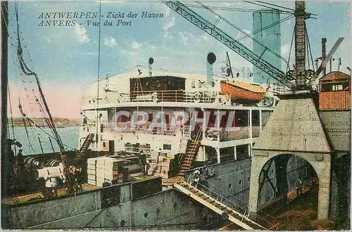 Cartes postales Antwerpen Anvers vue du Port Bateau