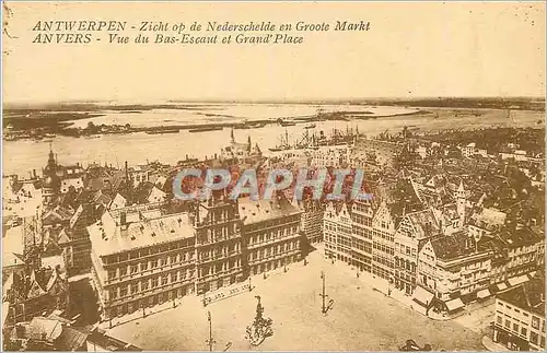 Cartes postales Antwerpen Anvers vue du Bas Escaut et Grand'Place